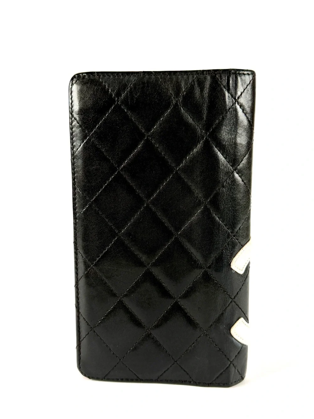 CHANEL Cambon Ligne Black Quilted Lambskin Long Bifold Wallet Full Inclusion